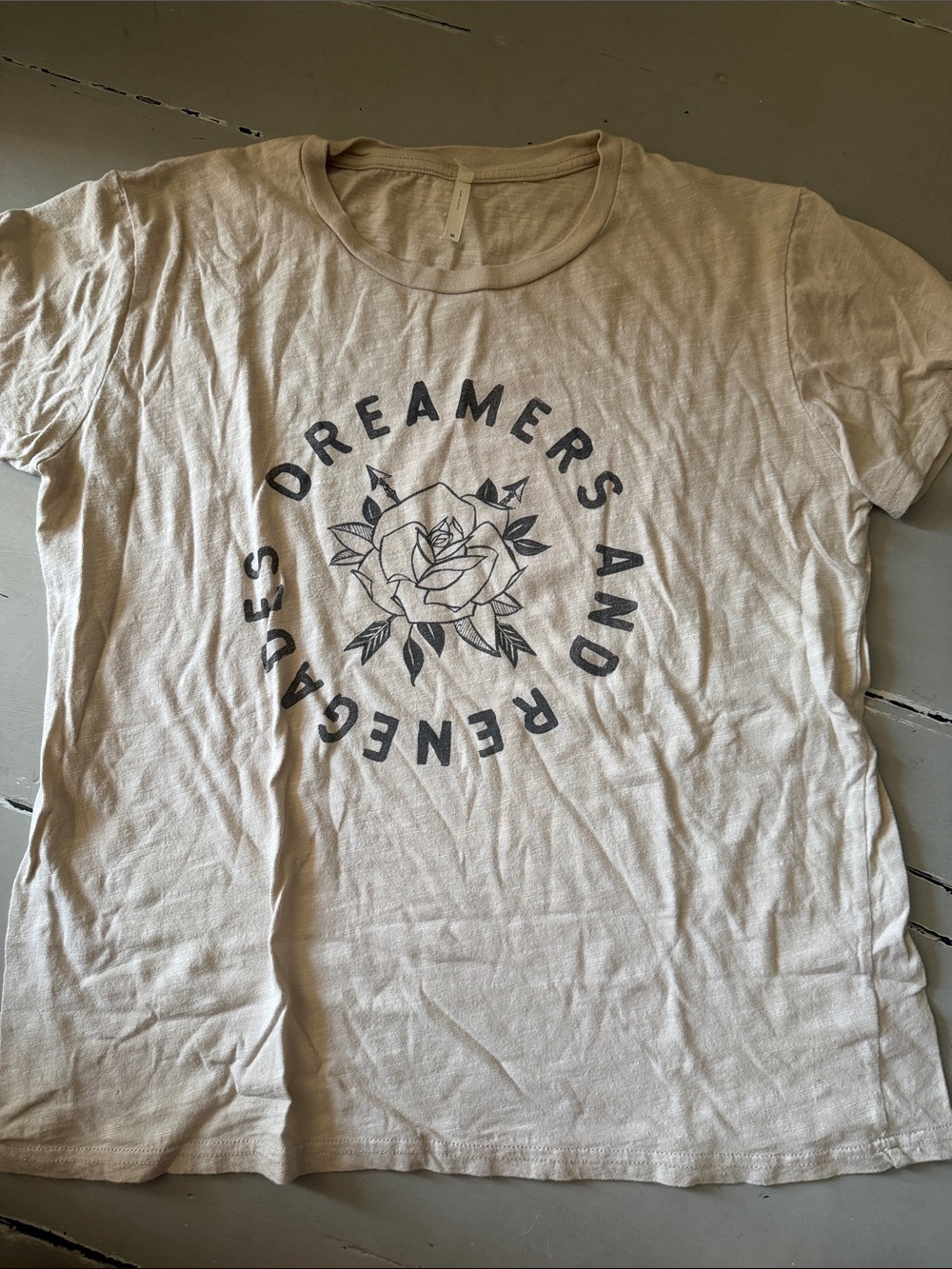 Rylee + Cru Cream Graphic 'Dreamers and Renegades' Tee